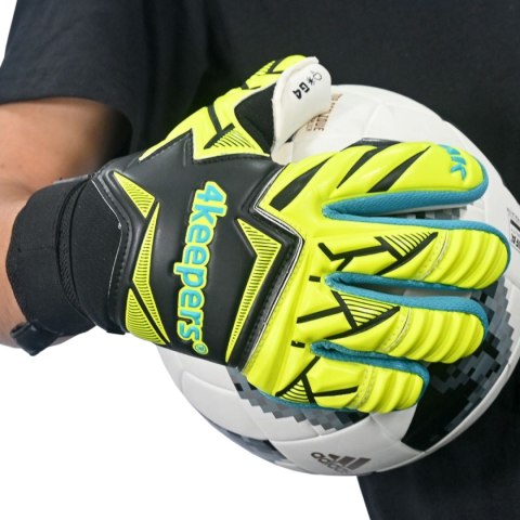 Rękawice bramkarskie 4Keepers Force V5 25 Wave NC czarno-zielone fluo 10 4Keepers