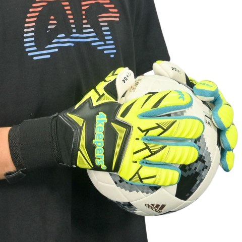 Rękawice bramkarskie 4Keepers Force V5 25 Wave NC czarno-zielone fluo 10,5 4Keepers