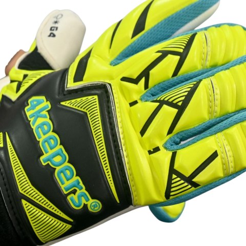 Rękawice bramkarskie 4Keepers Force V5 25 Wave NC czarno-zielone fluo 10,5 4Keepers