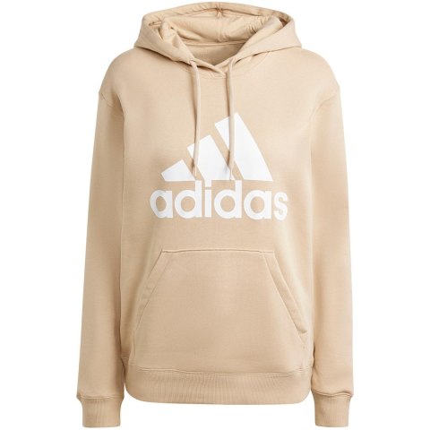 Bluza damska adidas Essentials Big Logo Regular Fleece Hoodie beżowa IR9330 Adidas Bluza damska adidas Essentials Big Logo Regular Fleece Hoodie beżowa IR9330 Adidas