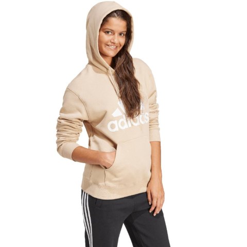 Bluza damska adidas Essentials Big Logo Regular Fleece Hoodie beżowa IR9330 Adidas Bluza damska adidas Essentials Big Logo Regular Fleece Hoodie beżowa IR9330 Adidas