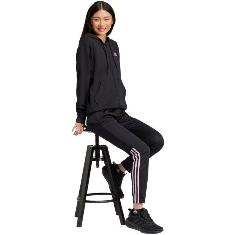 Bluza damska adidas Essentials Linear Full-Zip French Terry Hoodie czarna IS2072 Adidas Bluza damska adidas Essentials Linear Full-Zip French Terry Hoodie czarna IS2072 Adidas