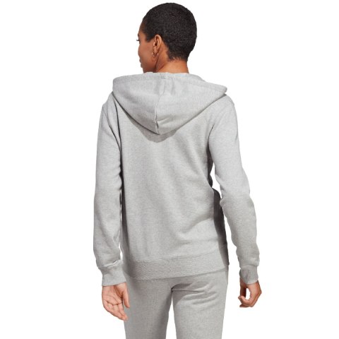Bluza damska adidas Essentials Linear Full-Zip French Terry Hoodie szara IC6866 Adidas Bluza damska adidas Essentials Linear Full-Zip French Terry Hoodie szara IC6866 Adidas