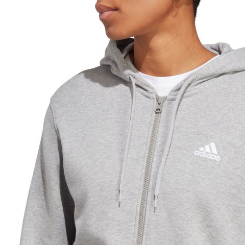 Bluza damska adidas Essentials Linear Full-Zip French Terry Hoodie szara IC6866 Adidas Bluza damska adidas Essentials Linear Full-Zip French Terry Hoodie szara IC6866 Adidas