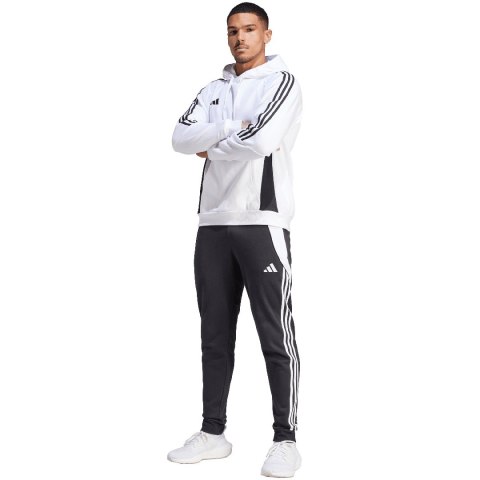 Bluza męska adidas Tiro 24 Sweat Hooded biała IR7547 Adidas teamwear Bluza męska adidas Tiro 24 Sweat Hooded biała IR7547 Adidas teamwear