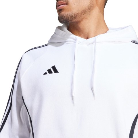 Bluza męska adidas Tiro 24 Sweat Hooded biała IR7547 Adidas teamwear Bluza męska adidas Tiro 24 Sweat Hooded biała IR7547 Adidas teamwear