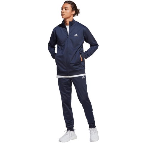 Dres męski adidas Linear Logo Tricot Track Suit granatowy HZ2219 Adidas Dres męski adidas Linear Logo Tricot Track Suit granatowy HZ2219 Adidas