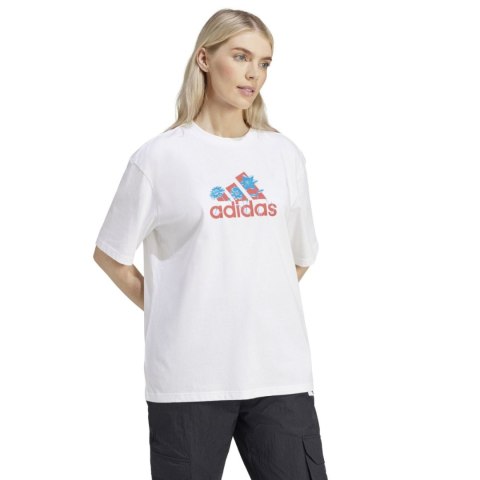 Koszulka damska adidas Flower Pack Badge of Sport biała IT1421 Adidas