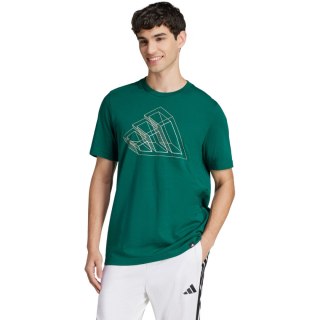 Koszulka męska adidas Tech Outline Graphic zielona JJ1609 M Adidas
