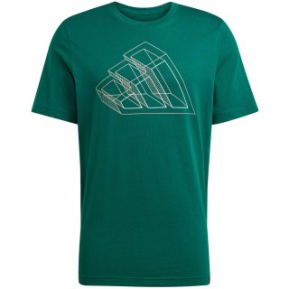 Koszulka męska adidas Tech Outline Graphic zielona JJ1609 M Adidas
