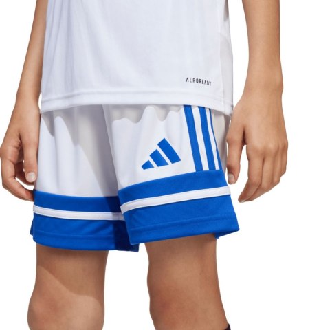 Spodenki dla dzieci adidas Squadra 25 biało-niebieskie JJ2425 140cm Adidas teamwear