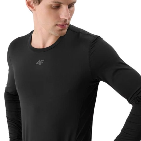 Koszulka męska Longsleeve 4F M372 głęboka czerń 4FWSS25TFLOM372 20S S 4F