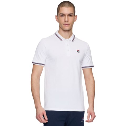 Koszulka męska polo Fila Lubbeek biała FAM0898 10001 L Fila