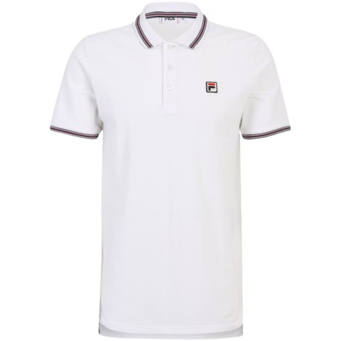 Koszulka męska polo Fila Lubbeek biała FAM0898 10001 S Fila