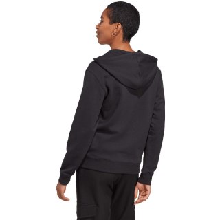 Bluza damska adidas Essentials Linear Full-Zip French Terry Hoodie czarna IC6863 Adidas