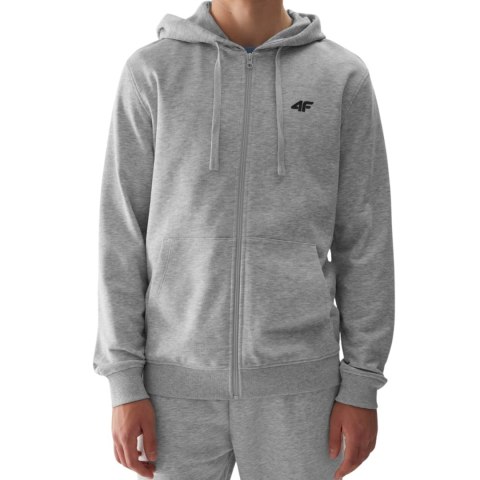 Bluza męska 4F M0951 chłodny jasny szary melanż 4FWSS24TSWSM0951 27M 4F Bluza męska 4F M0951 chłodny jasny szary melanż 4FWSS24TSWSM0951 27M 4F