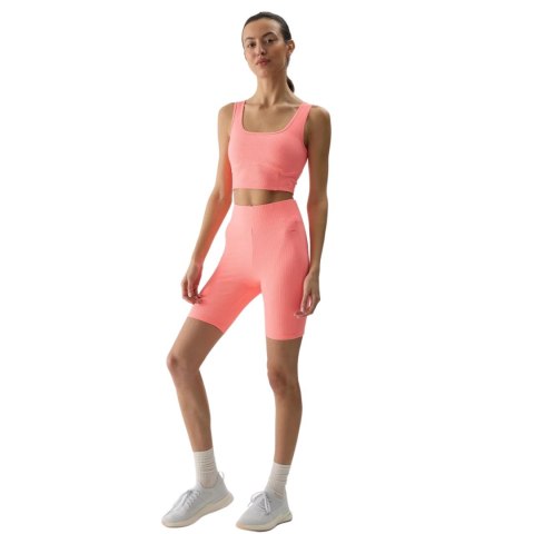 Koszulka damska 4F F072 koral neon 4FWSS24TSLEF072 63N 4F Koszulka damska 4F F072 koral neon 4FWSS24TSLEF072 63N 4F