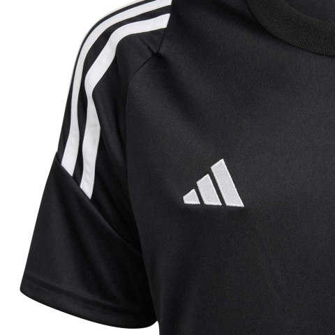 Koszulka dla dzieci adidas Tiro 24 Jersey czarna IJ7674 Adidas teamwear Koszulka dla dzieci adidas Tiro 24 Jersey czarna IJ7674 Adidas teamwear