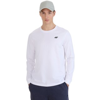 Koszulka męska 4F Longsleeve M432 biała 4FWMM00TLONM432 10S 2XL 4F
