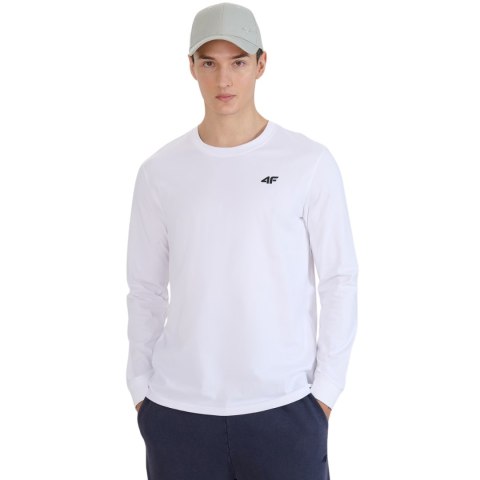 Koszulka męska 4F Longsleeve M432 biała 4FWMM00TLONM432 10S L 4F