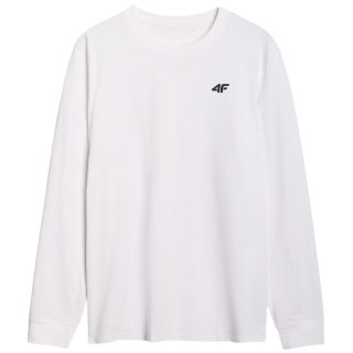 Koszulka męska 4F Longsleeve M432 biała 4FWMM00TLONM432 10S L 4F