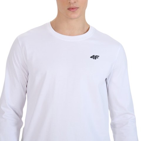 Koszulka męska 4F Longsleeve M432 biała 4FWMM00TLONM432 10S M 4F