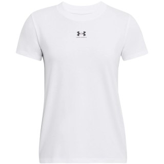 Koszulka damska Under Armour Rival Core SS biała 1383648 100 L Under Armour