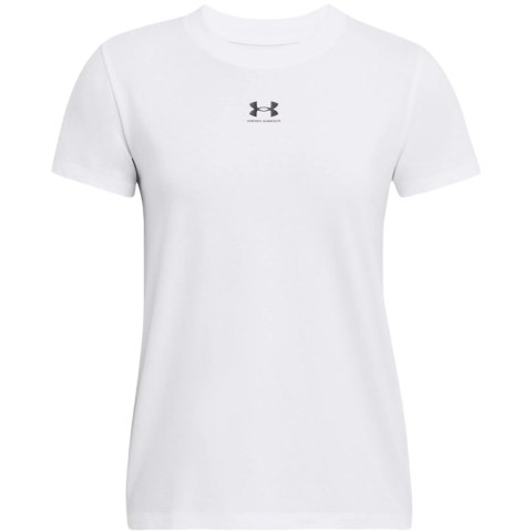 Koszulka damska Under Armour Rival Core SS biała 1383648 100 L Under Armour