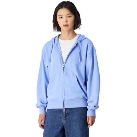 Bluza damska Champion Full Zip Hoodie Sweatshirt błękitna 117787 BS186 L Champion