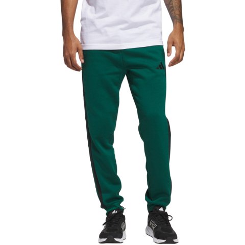 Spodnie męskie adidas Essentials 3-Stripes Fleece zielone JD1860 S Adidas