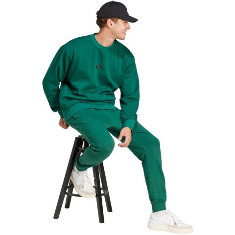 Spodnie męskie adidas Essentials Feel Cozy French Terry zielone JE3858 M Adidas