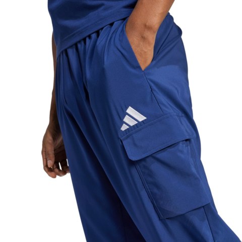 Spodnie męskie adidas Essentials Small Logo Cargo niebieskie JD1825 S Adidas