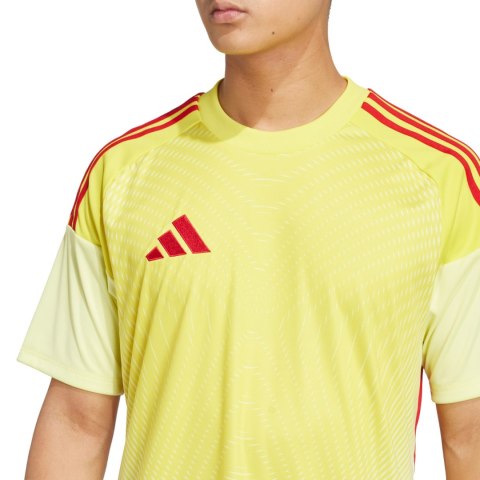 Koszulka bramkarska męska adidas Tiro 25 Competition Short Sleeve limonkowo-czerwona JN2016 2XL Adidas teamwear
