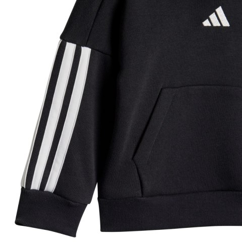 Dres dla dzieci adidas Essentials Joggers 3 Stripes Fleece Hoodie czarny JD6484 68 Adidas