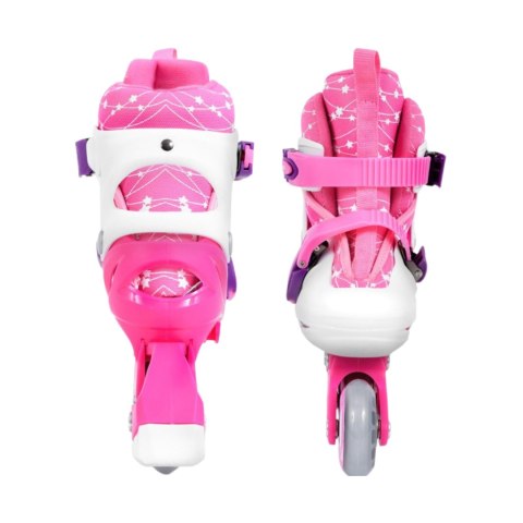 Zestaw łyżworolki Combo Monster,kask,kpl ochraniaczy,plecak Smj 30-33 różowy Smj