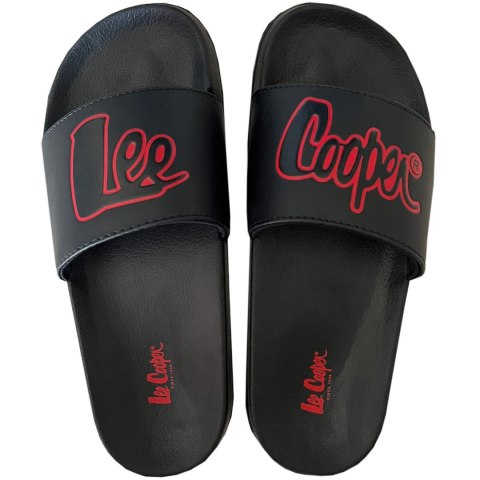 Klapki damskie Lee Cooper czarno-czerwone LCW-24-42-2483LA Lee Cooper Klapki damskie Lee Cooper czarno-czerwone LCW-24-42-2483LA Lee Cooper