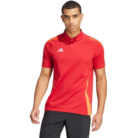 Koszulka męska adidas Tiro 24 Competition Polo czerwona IR7563 Adidas teamwear Koszulka męska adidas Tiro 24 Competition Polo czerwona IR7563 Adidas teamwear
