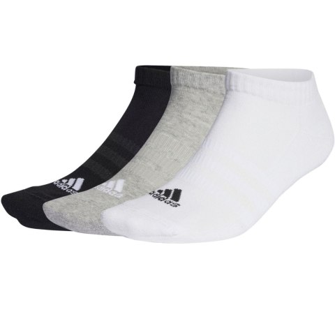 Skarpety adidas Cushioned Low-Cut 3p białe, szare, czarne IC1333 Adidas Skarpety adidas Cushioned Low-Cut 3p białe, szare, czarne IC1333 Adidas
