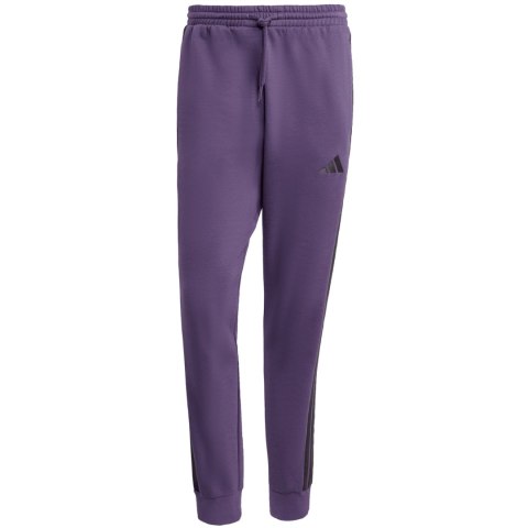 Spodnie męskie adidas Essentials 3-Stripes Fleece fioletowe JX0750 S Adidas