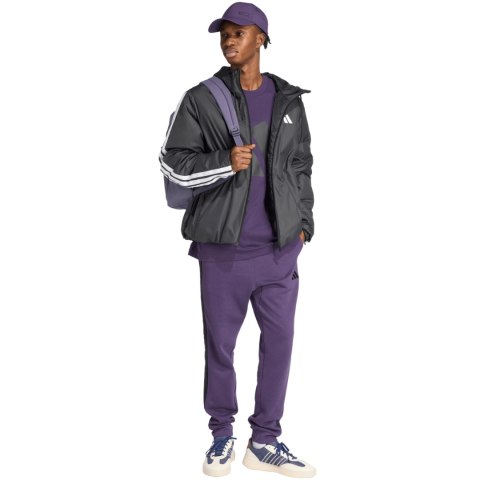 Spodnie męskie adidas Essentials 3-Stripes Fleece fioletowe JX0750 S Adidas