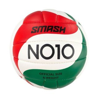 Piłka siatkowa NO10 Smash biało-zielono-czerwona 5 NO10