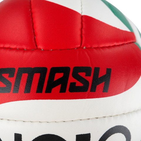 Piłka siatkowa NO10 Smash biało-zielono-czerwona 5 NO10