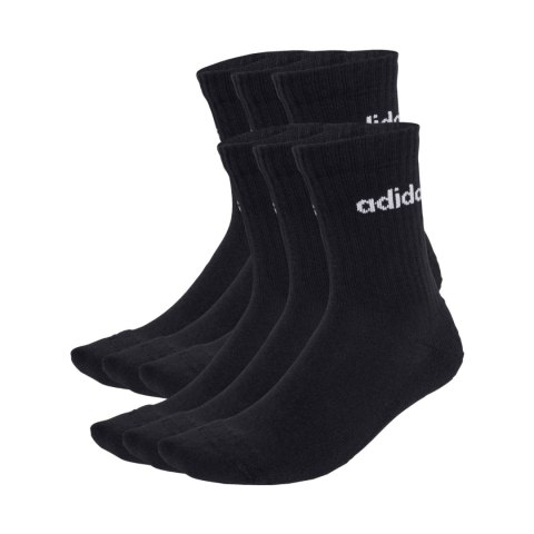 Skarpety adidas Linear Crew Socks Cushioned 6 Pair Pack czarne JL6094 37-39 Adidas