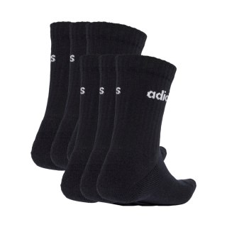 Skarpety adidas Linear Crew Socks Cushioned 6 Pair Pack czarne JL6094 43-45 Adidas