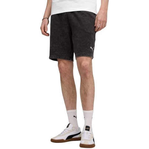 Spodenki męskie Puma Ess Elevated Relaxed Wash czarno-szare 688052 01 M Puma
