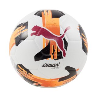 Piłka nożna Puma Orbita 5 Fusion Lite 350g biało-pomarańczowa 84332 01 5 Puma