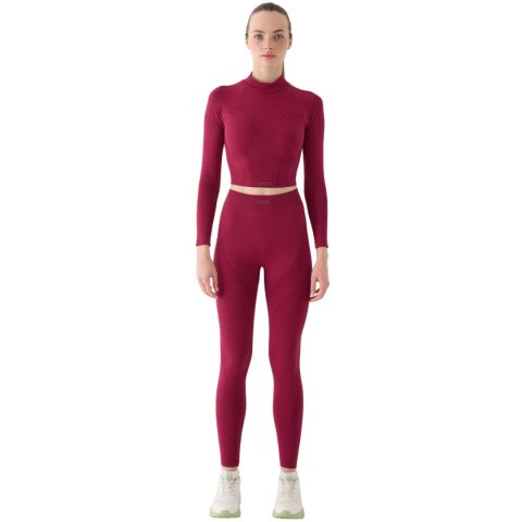 Koszulka damska 4F Longsleeve FNK F483 burgund 4FRAW24TFLOF483 60S M/L 4F