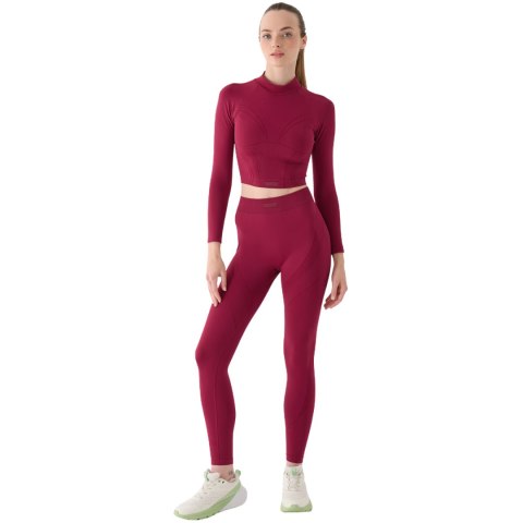 Koszulka damska 4F Longsleeve FNK F483 burgund 4FRAW24TFLOF483 60S M/L 4F