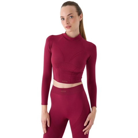 Koszulka damska 4F Longsleeve FNK F483 burgund 4FRAW24TFLOF483 60S XS/S 4F