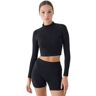 Koszulka damska 4F Longsleeve FNK F483 głęboka czerń 4FRAW24TFLOF483 20S XS/S 4F
